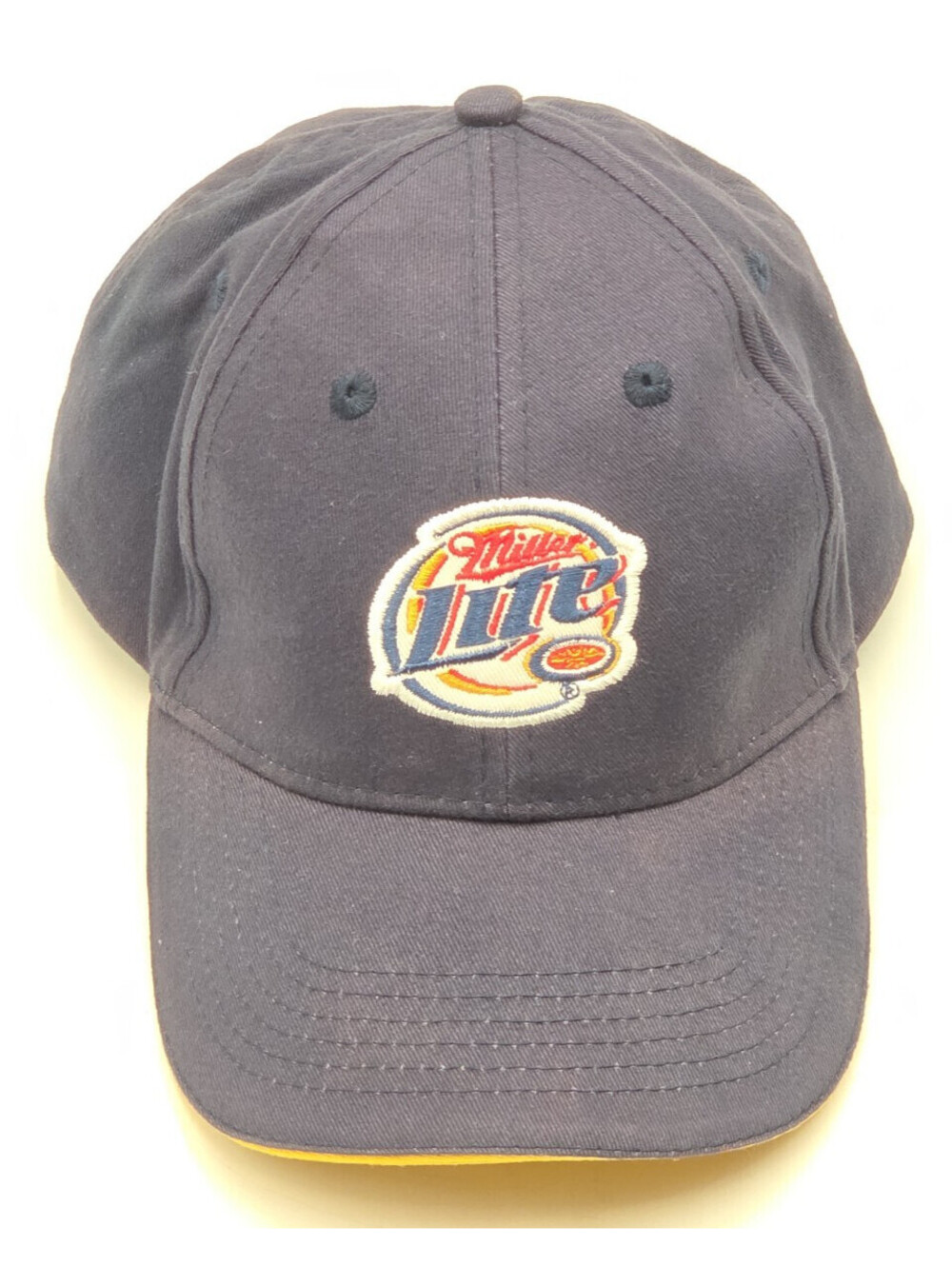 Vintage Miller Lite Beer Logo Strapback Hat Black Adjustable Baseball Cap